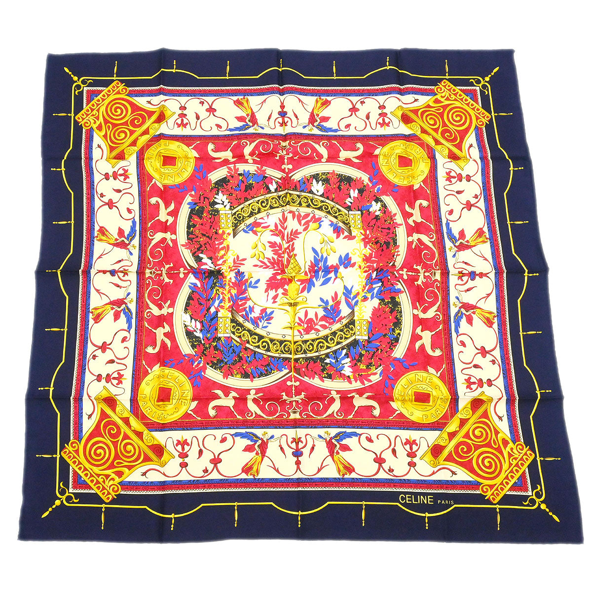 Celine Scarf Navy Small Good