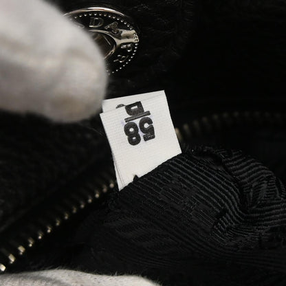 Prada Black Leather 2way Shoulder Tote Handbag