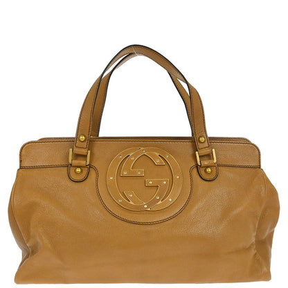 Gucci Brown Leather Blondie Interlocking Handbag