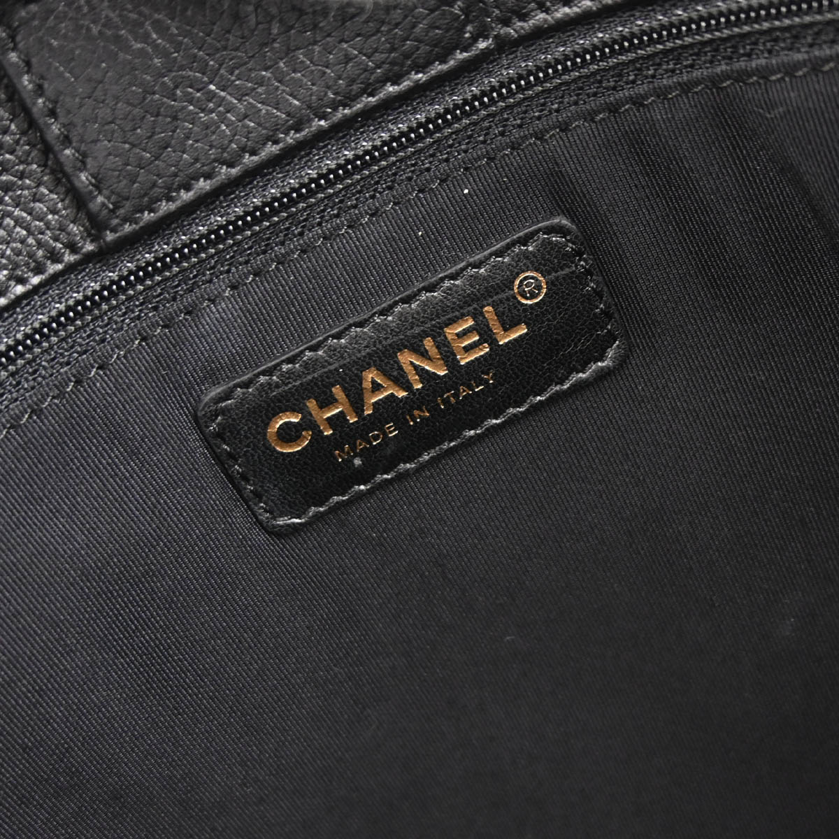 Chanel 2008-2009 Black Calfskin Executive Cerf 2way Shoulder Tote Bag