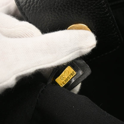 Chanel 2008-2009 Black Calfskin Executive Cerf 2way Shoulder Tote Bag