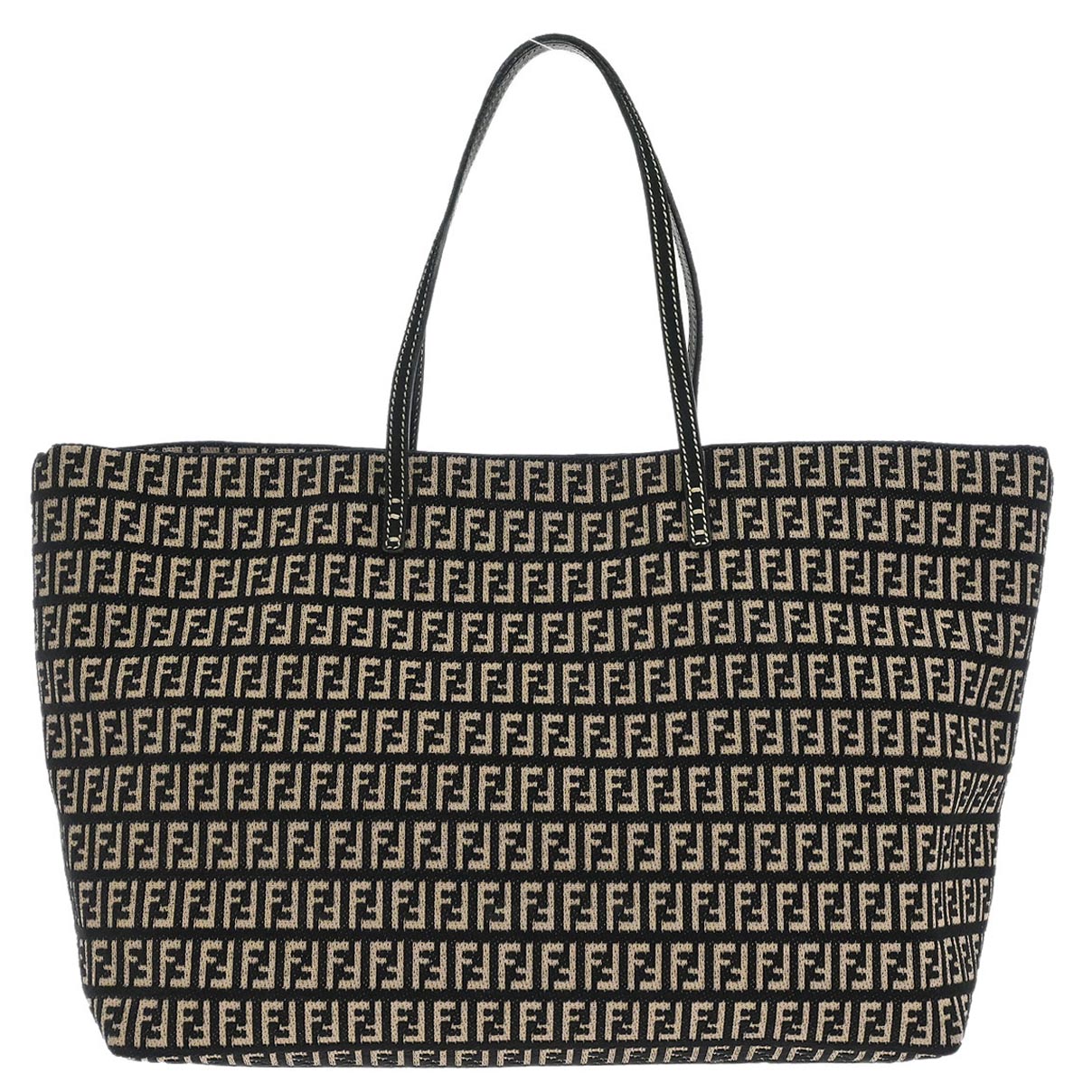 Fendi Black Velvet Zucchino Tote Handbag