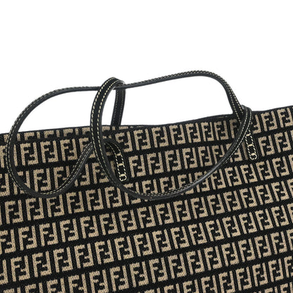 Fendi Black Velvet Zucchino Tote Handbag