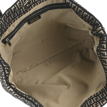 Fendi Black Velvet Zucchino Tote Handbag