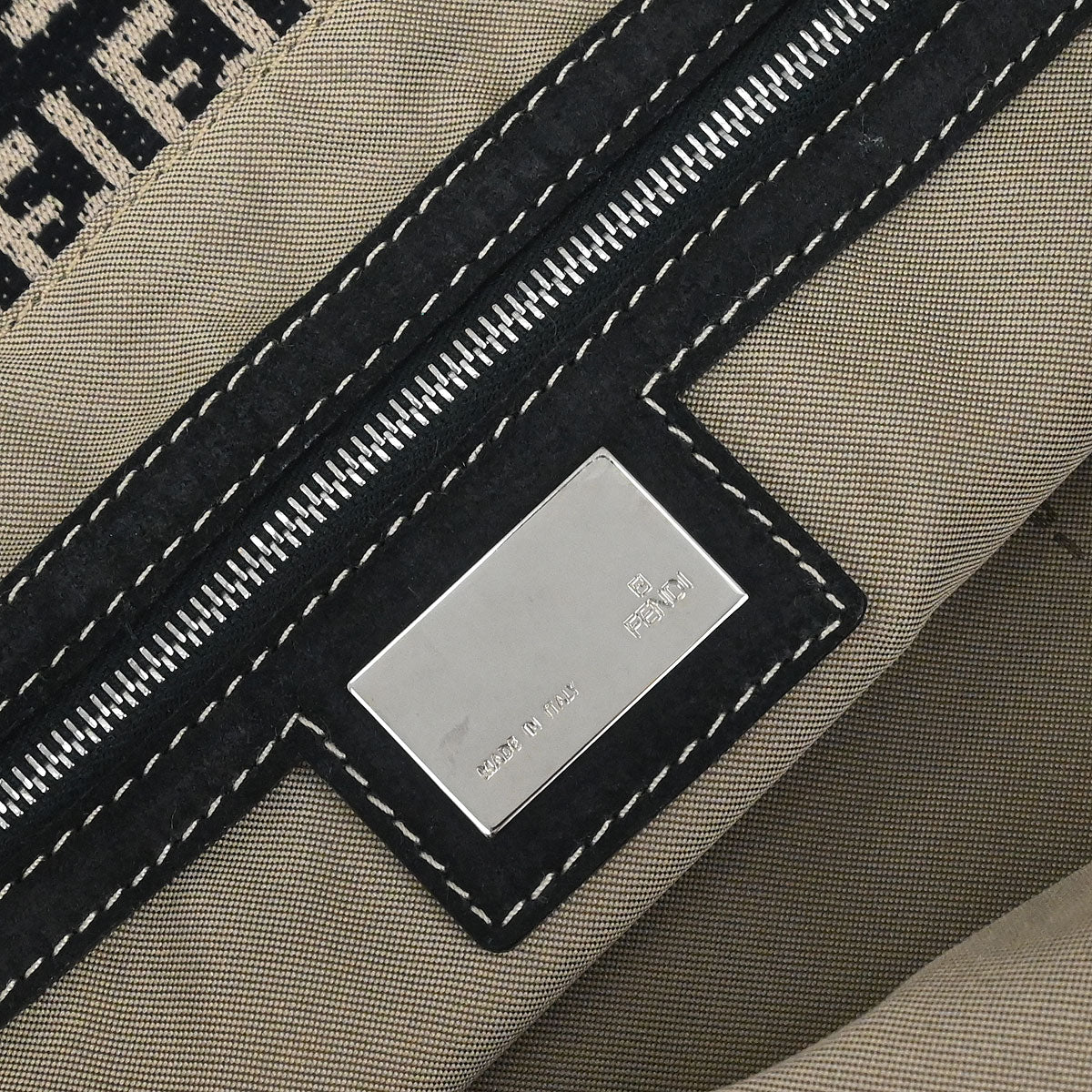 Fendi Black Velvet Zucchino Tote Handbag