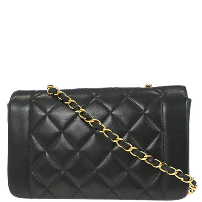 Chanel Black Lambskin Small Diana Shoulder Bag