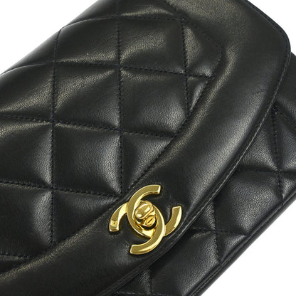 Chanel Black Lambskin Small Diana Shoulder Bag