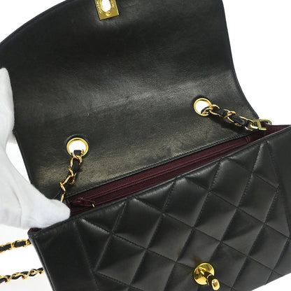 Chanel Black Lambskin Small Diana Shoulder Bag