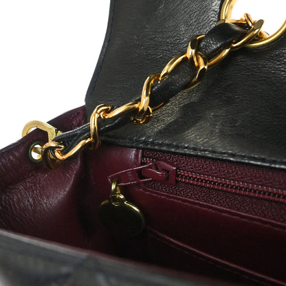 Chanel Black Lambskin Small Diana Shoulder Bag