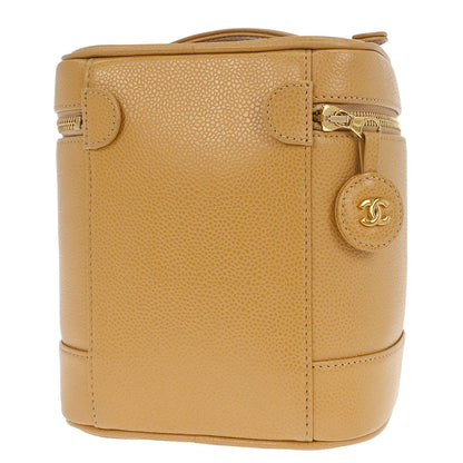 Chanel Beige Caviar Skin Timeless Vanity Handbag