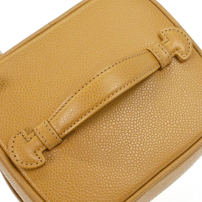 Chanel Beige Caviar Skin Timeless Vanity Handbag