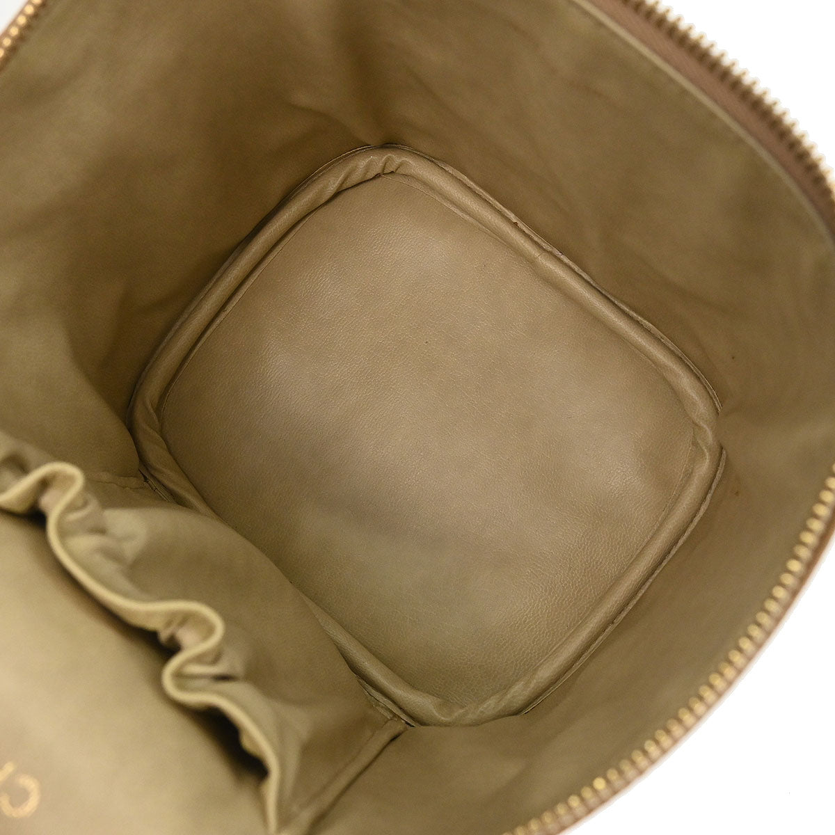 Chanel Beige Caviar Skin Timeless Vanity Handbag