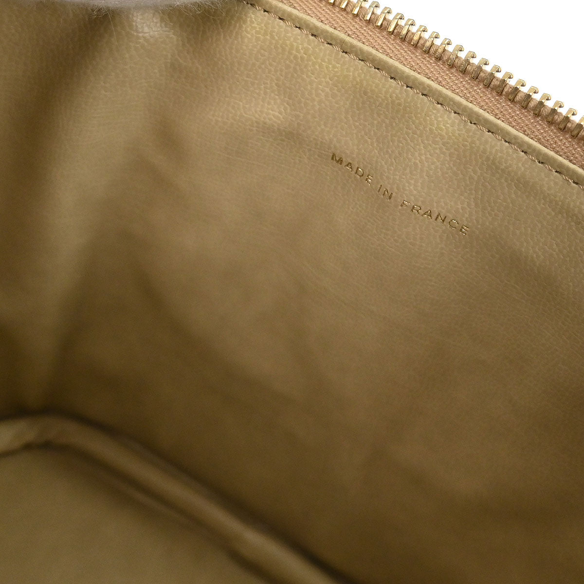 Chanel Beige Caviar Skin Timeless Vanity Handbag