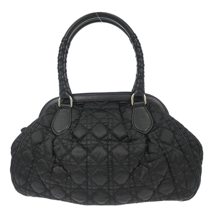 Christian Dior Black Nylon Cannage Charming Doctor Bag Handbag