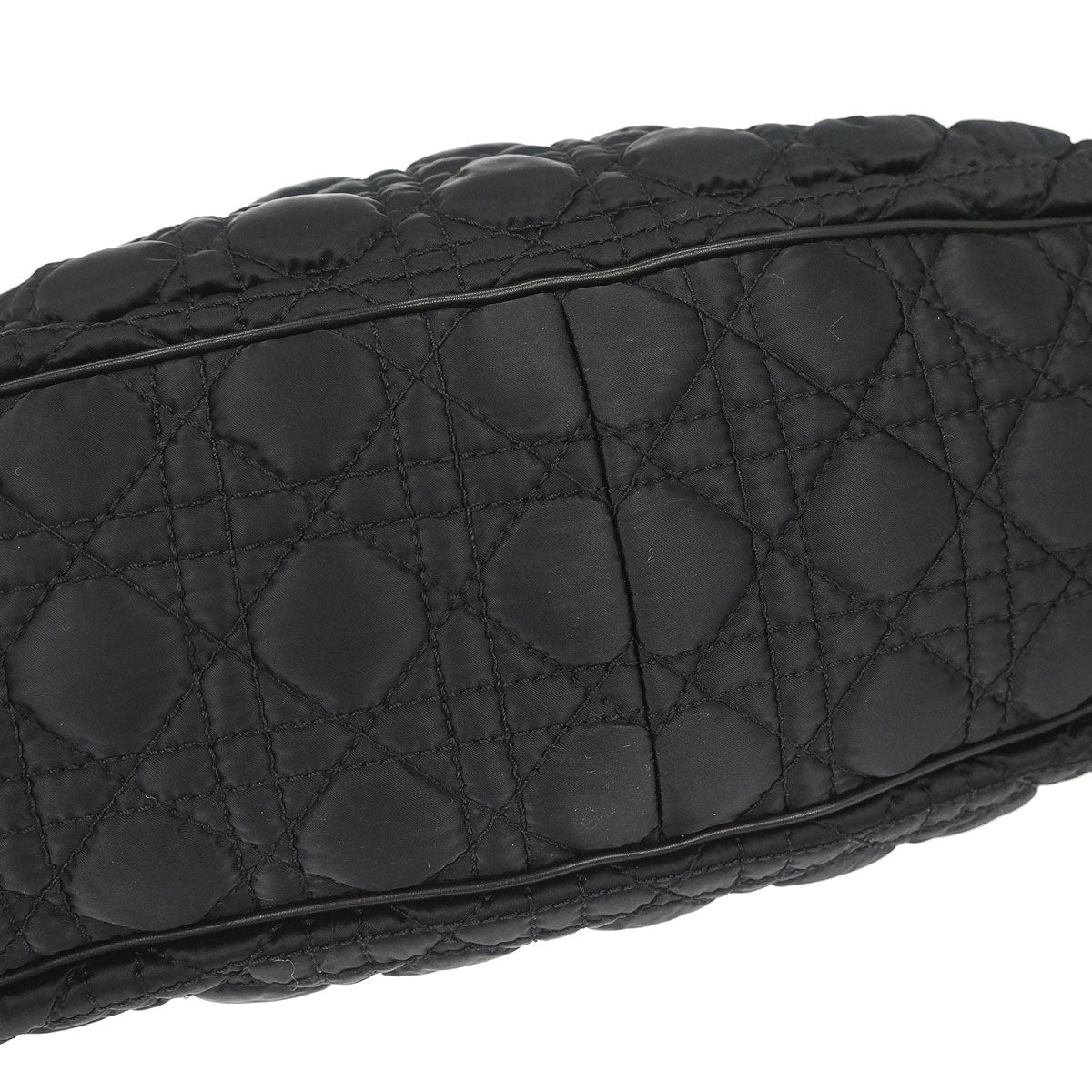 Christian Dior Black Nylon Cannage Charming Doctor Bag Handbag