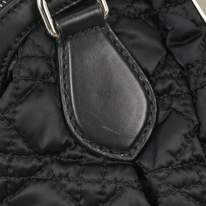 Christian Dior Black Nylon Cannage Charming Doctor Bag Handbag