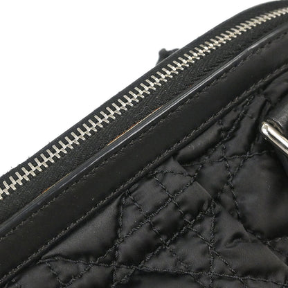 Christian Dior Black Nylon Cannage Charming Doctor Bag Handbag