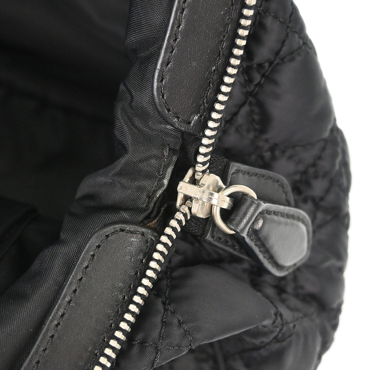 Christian Dior Black Nylon Cannage Charming Doctor Bag Handbag