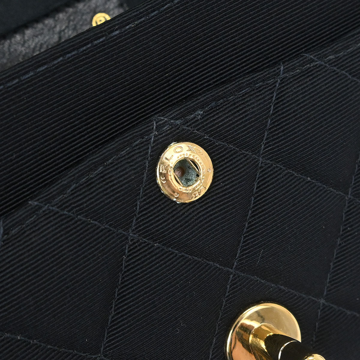 Chanel Black Cotton Small Classic Double Flap Shoulder Bag