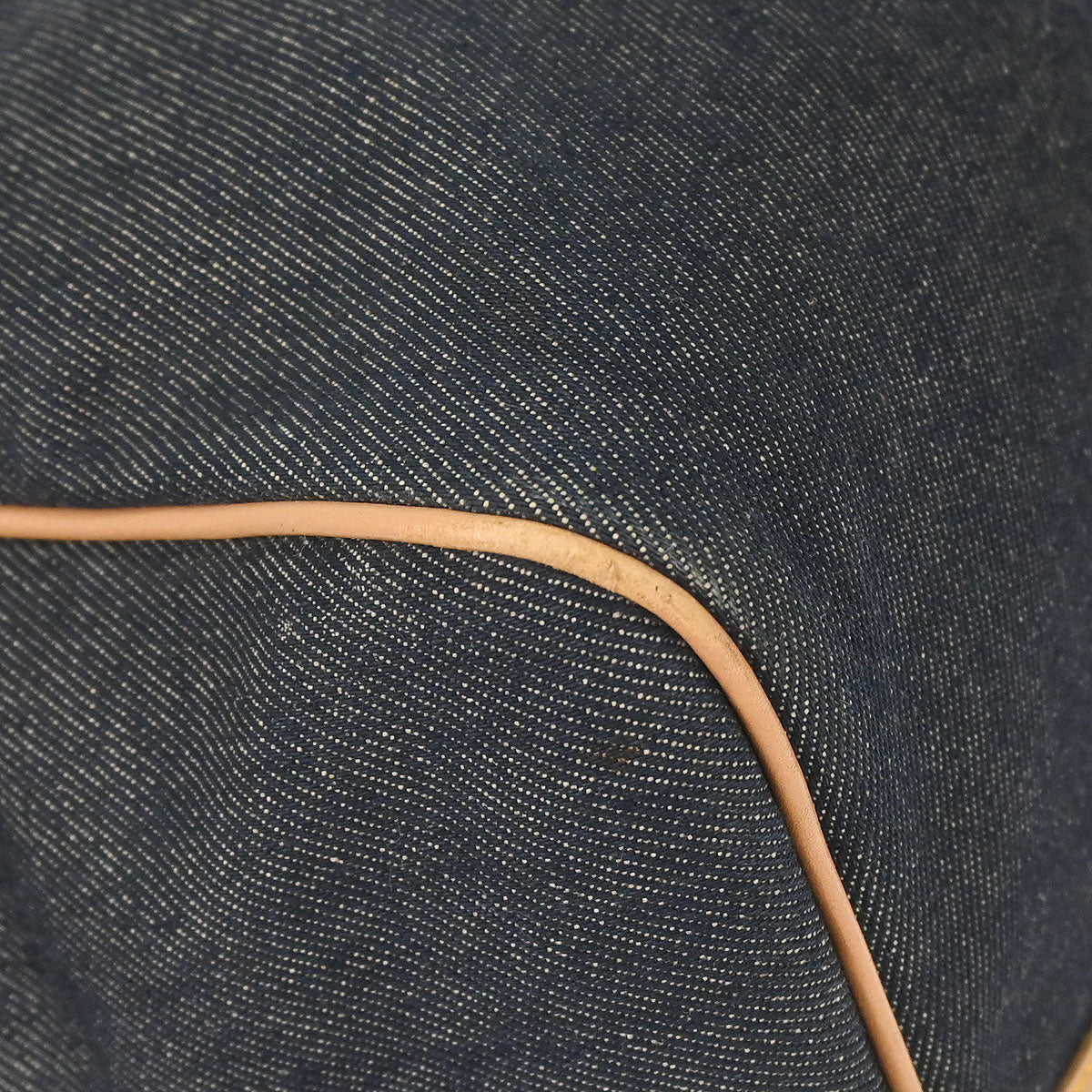 Christian Dior Navy Beige Denim Duffle Bag