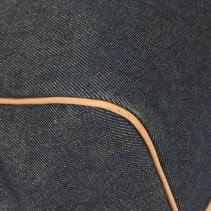 Christian Dior Navy Beige Denim Duffle Bag