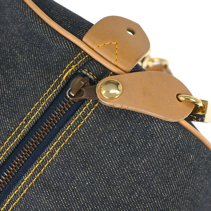 Christian Dior Navy Beige Denim Duffle Bag