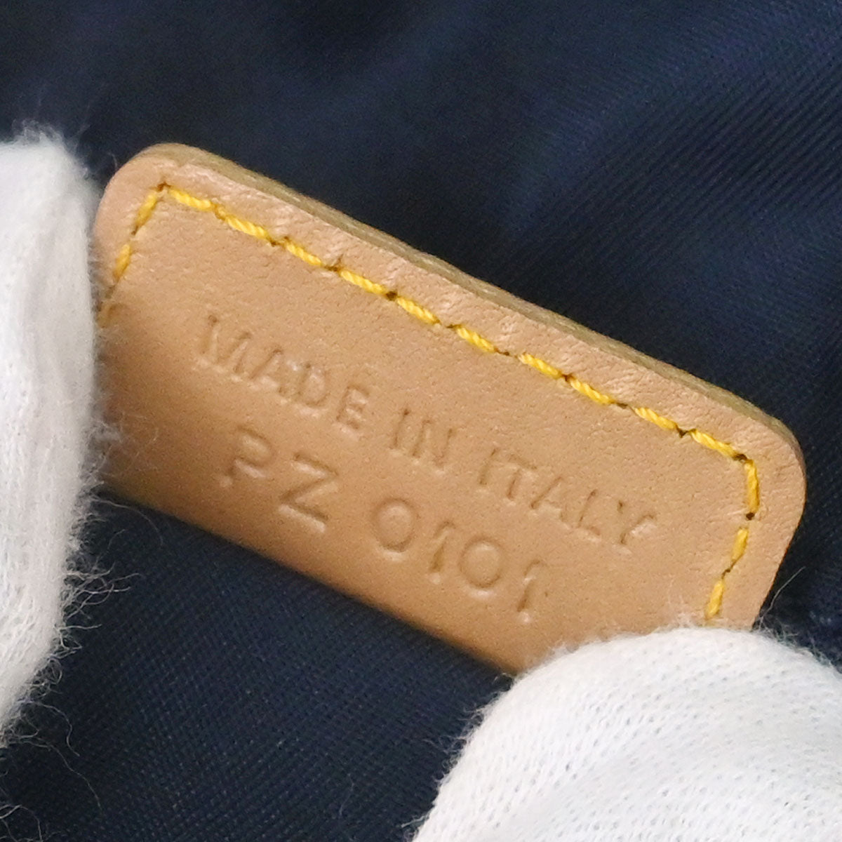 Christian Dior Navy Beige Denim Duffle Bag