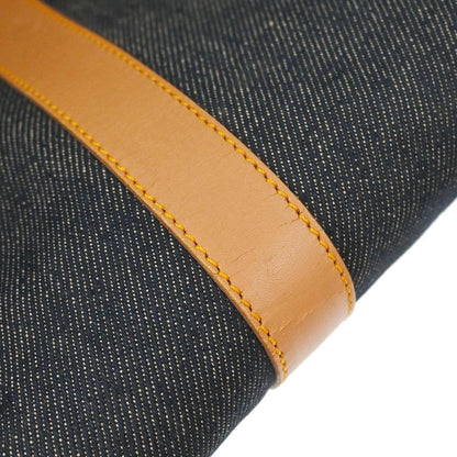 Christian Dior Navy Beige Denim Duffle Bag