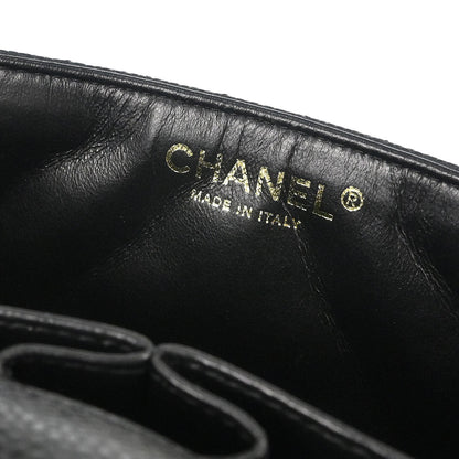 Chanel 2008-2009 Black Caviar Skin East West Shoulder Bag