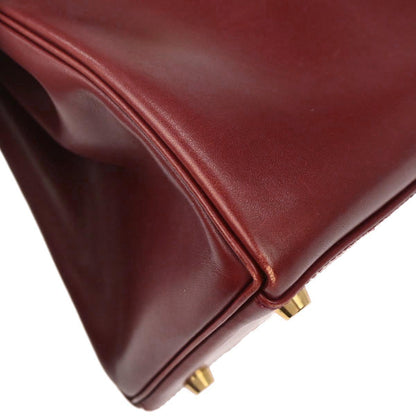 Hermes Rouge H Box Calf Kelly 32 Retourne 2way Shoulder Handbag
