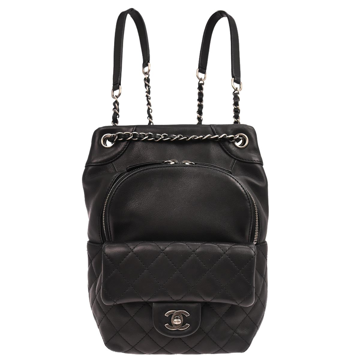 Chanel 2015-2016 Black Lambskin Backpack