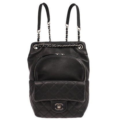 Chanel 2015-2016 Black Lambskin Backpack