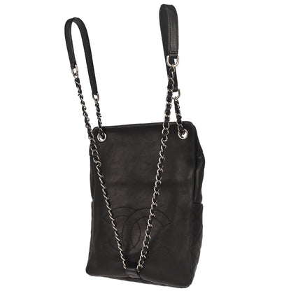 Chanel 2015-2016 Black Lambskin Backpack