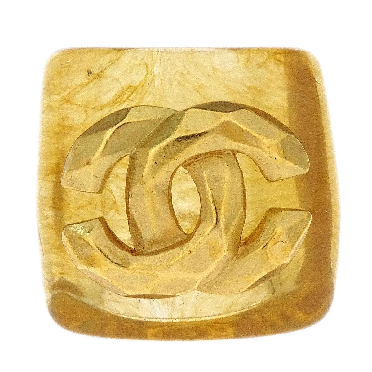 Chanel Ring Clear Acrylic #53