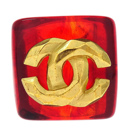 Chanel Ring Red Acrylic #53