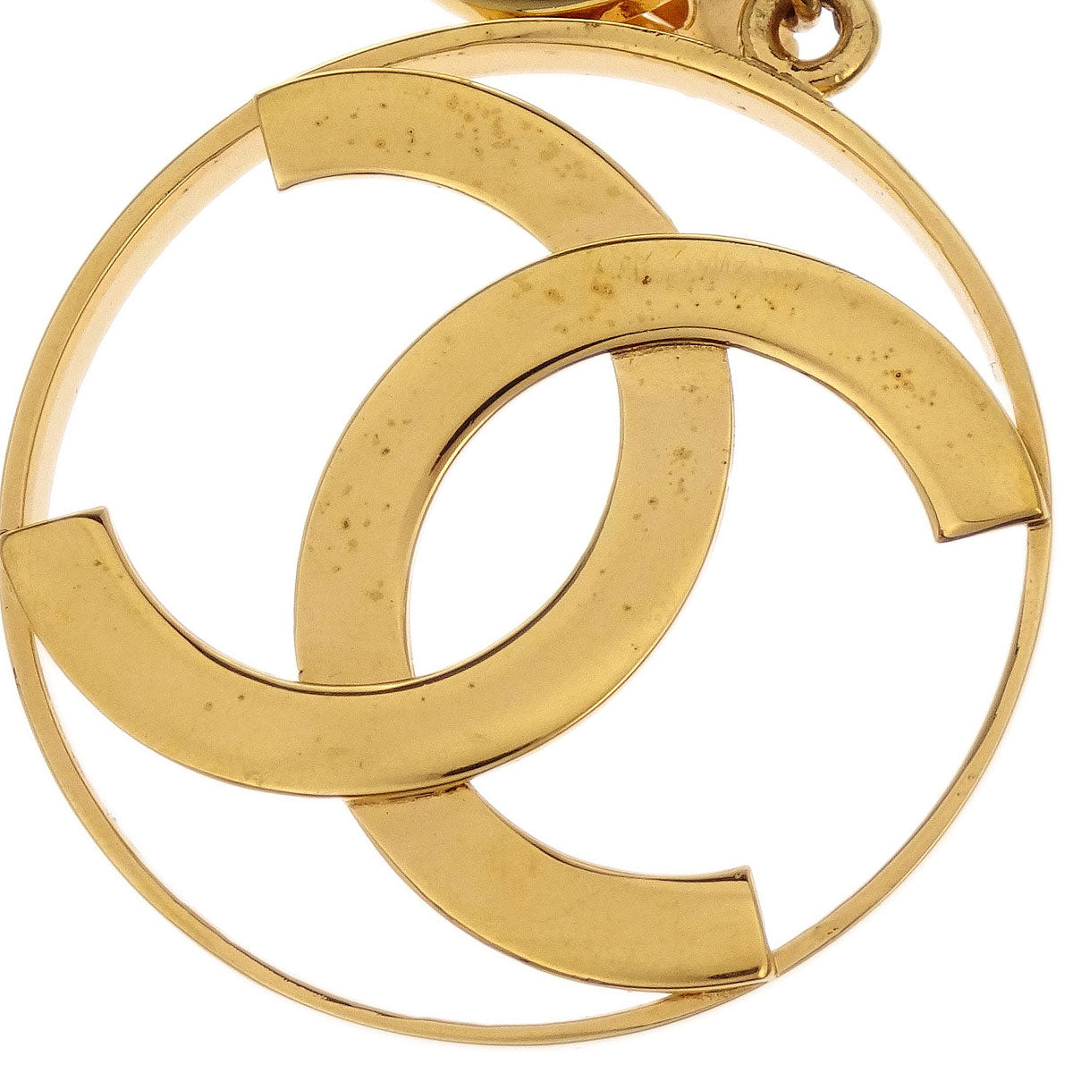 Chanel Hoop CC Dangle Clip-On Earrings Gold