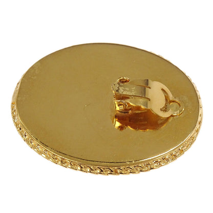 Chanel Cameo Oval Clip-On Earrings Gold