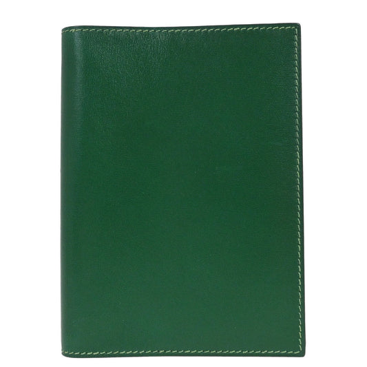 Hermes Green Box Calf Agenda GM Address Book Small Good