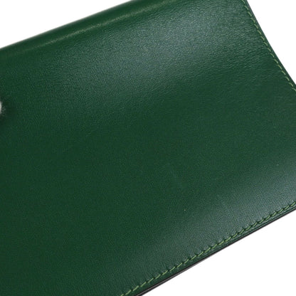 Hermes Green Box Calf Agenda GM Address Book Small Good