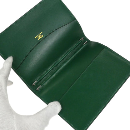 Hermes Green Box Calf Agenda GM Address Book Small Good