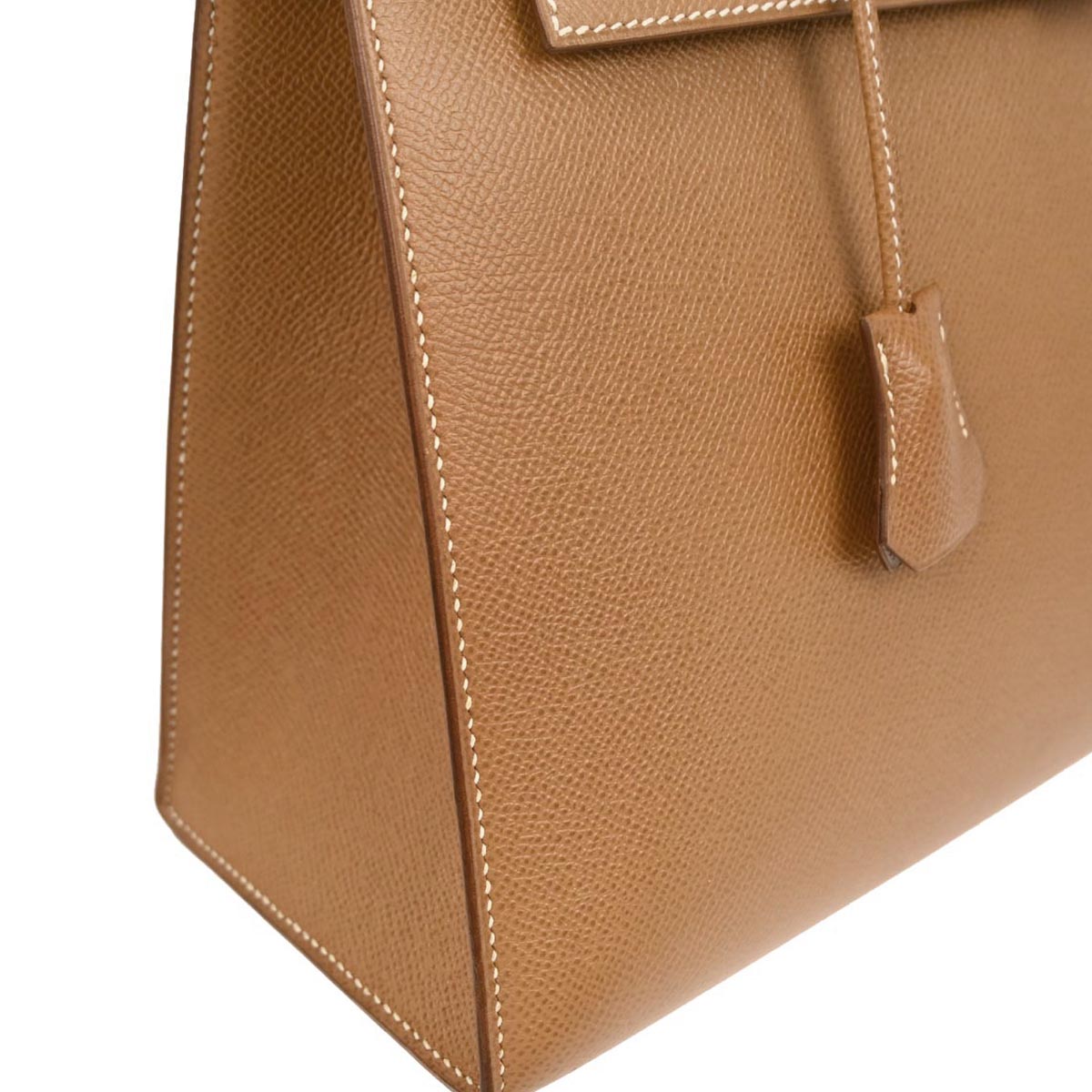 Hermes Gold Courchevel Kelly 32 Sellier 2way Shoulder Handbag