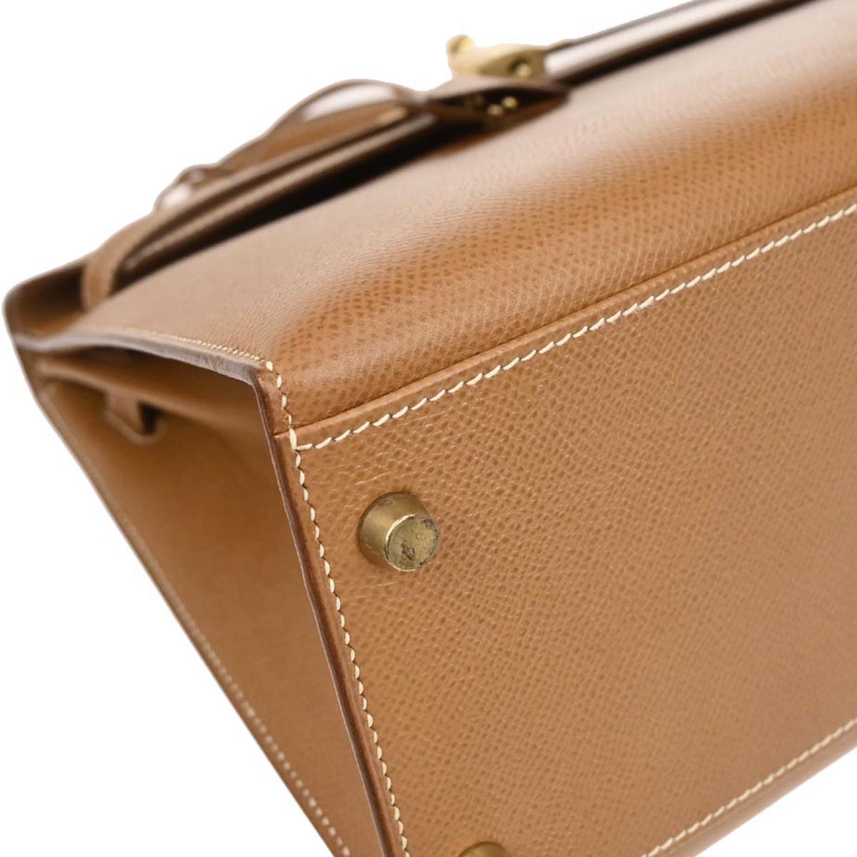 Hermes Gold Courchevel Kelly 32 Sellier 2way Shoulder Handbag