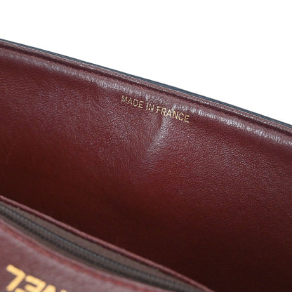 Chanel Navy Lambskin Double Flap Medium Shoulder Bag