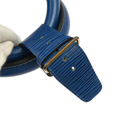 Louis Vuitton Blue Epi Keepall 55 Travel Handbag M42955