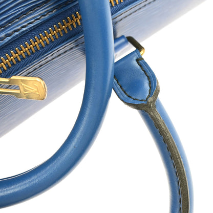 Louis Vuitton Blue Epi Keepall 55 Travel Handbag M42955
