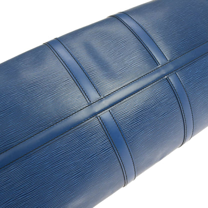 Louis Vuitton Blue Epi Keepall 55 Travel Handbag M42955