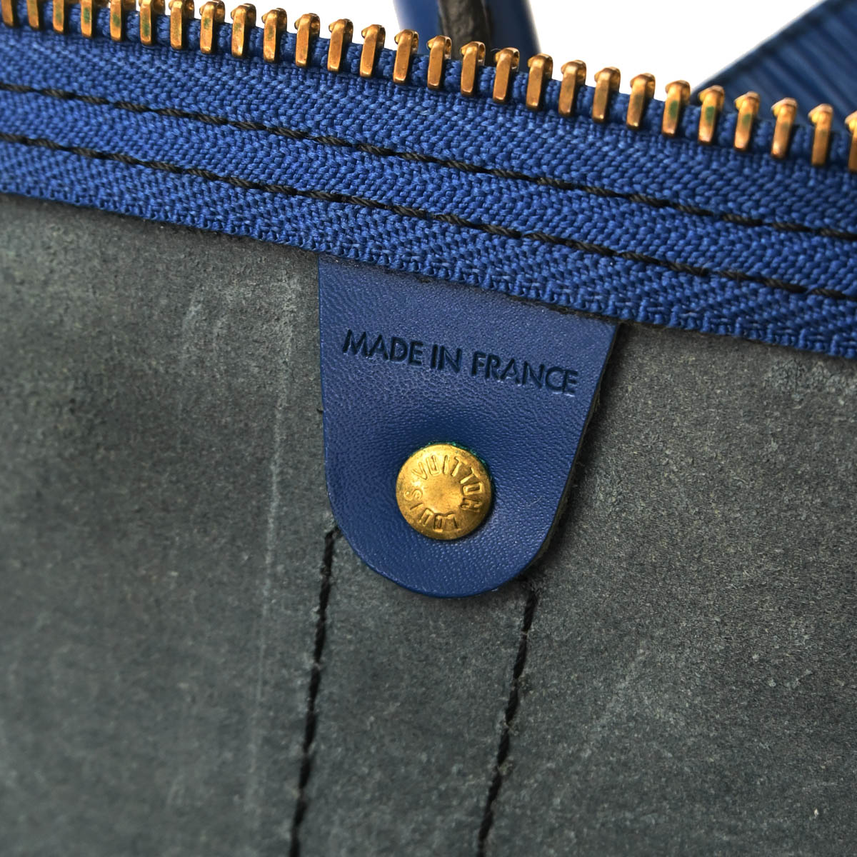 Louis Vuitton Blue Epi Keepall 55 Travel Handbag M42955