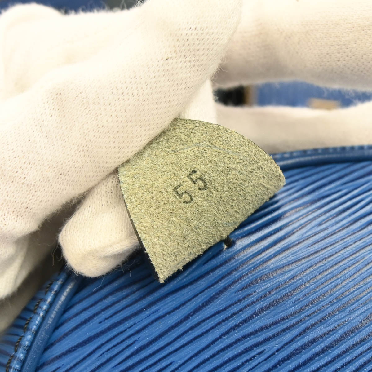 Louis Vuitton Blue Epi Keepall 55 Travel Handbag M42955