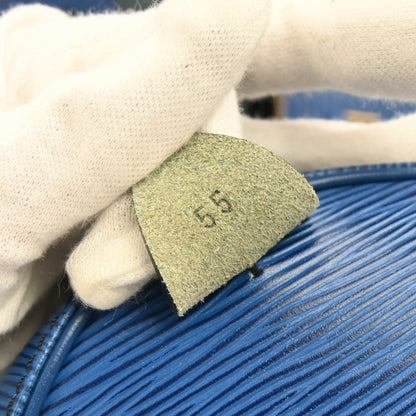 Louis Vuitton Blue Epi Keepall 55 Travel Handbag M42955