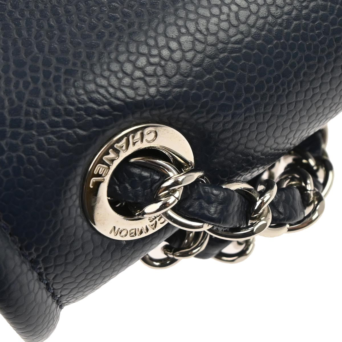 Chanel 2011 Navy Caviar Skin Timeless CC Flap Bag Shoulder Bag